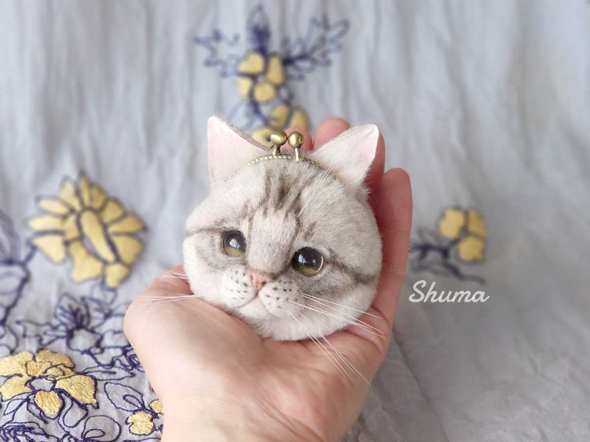 Shuma 羊毛フェルト 爽やかグレー猫 にゃまぐち No 12 猫 ハンドメイド ねこ ネコ 子猫 がま口 がまぐち 雑貨 羊毛フェルト 売買されたオークション情報 Yahooの商品情報をアーカイブ公開 オークファン Aucfan Com