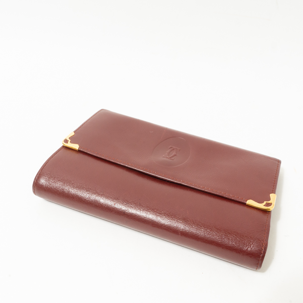 1円スタート】メール便○ Cartier カルティエ 三つ折りウォレット 財布 