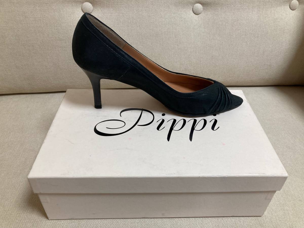 PIPPICHIC オープントゥパンプス ブラック