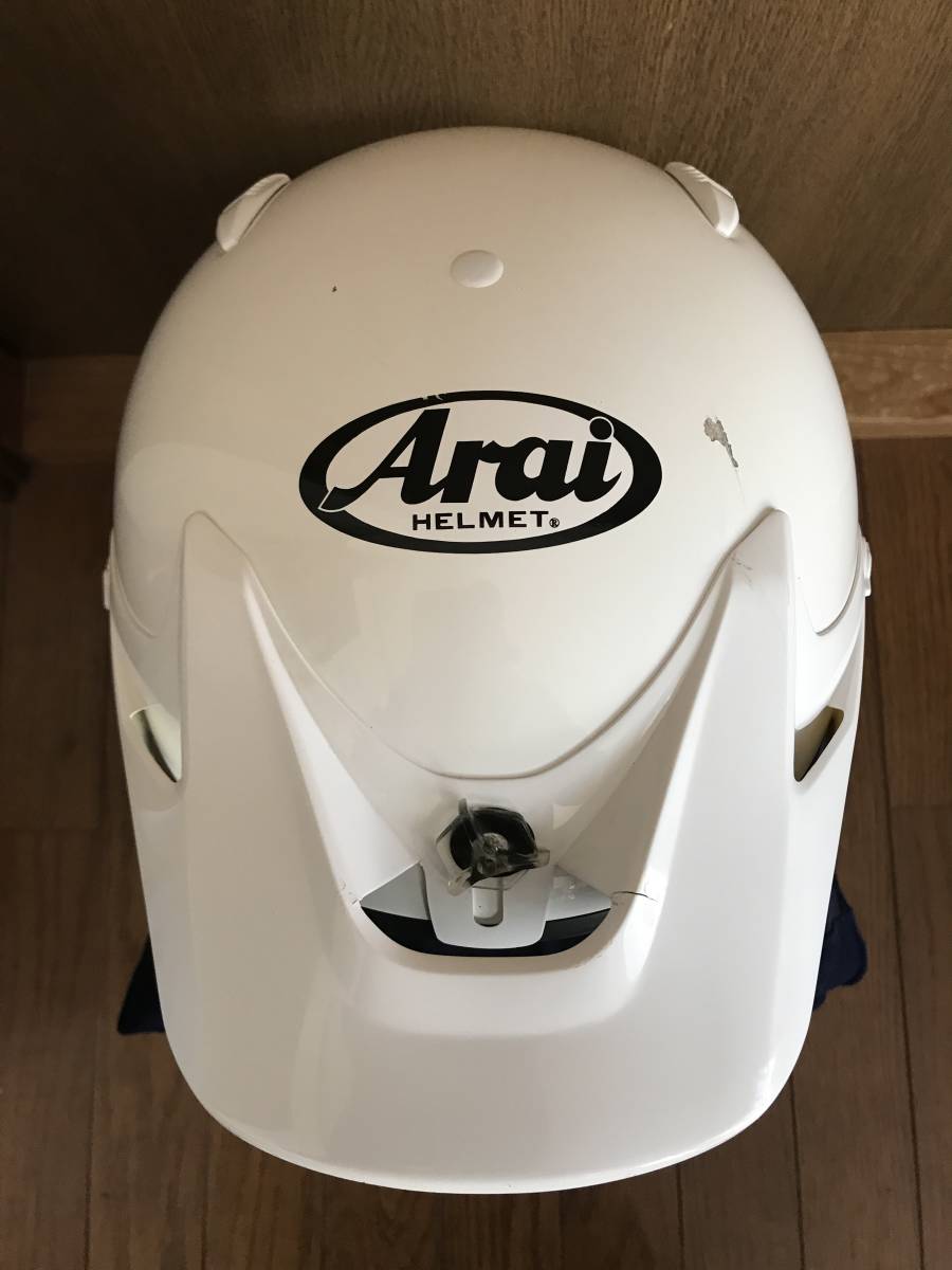 Arai ヘルメット ハイパーT サイズＭホワイト展示品 Arai Hyper-T (WHITE) サイズ：57-58cm アライ トライアル ヘルメット