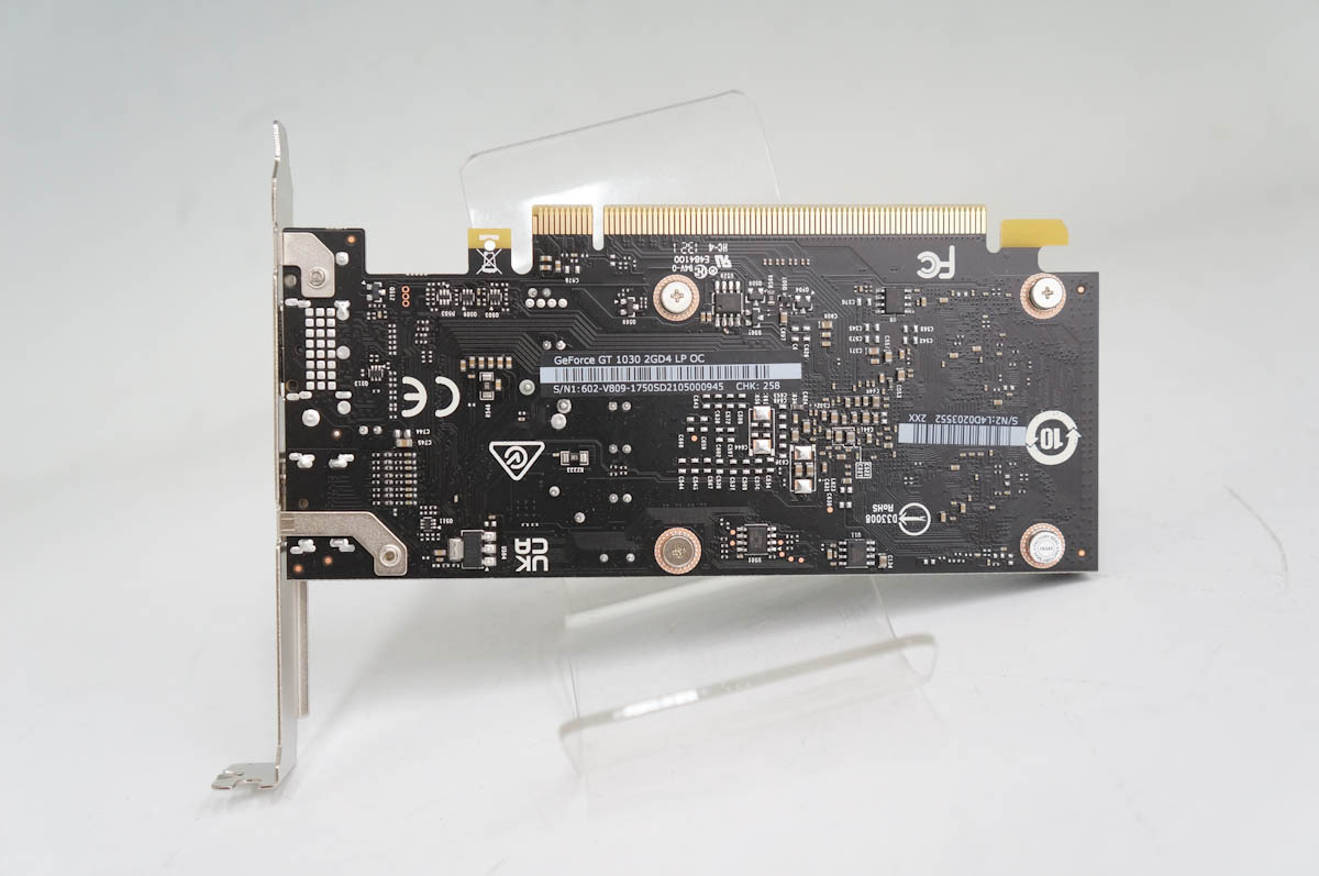 MSI GeForce GT 1030 2GD4 LP OC ロープロファイル 1スロットサイズ 