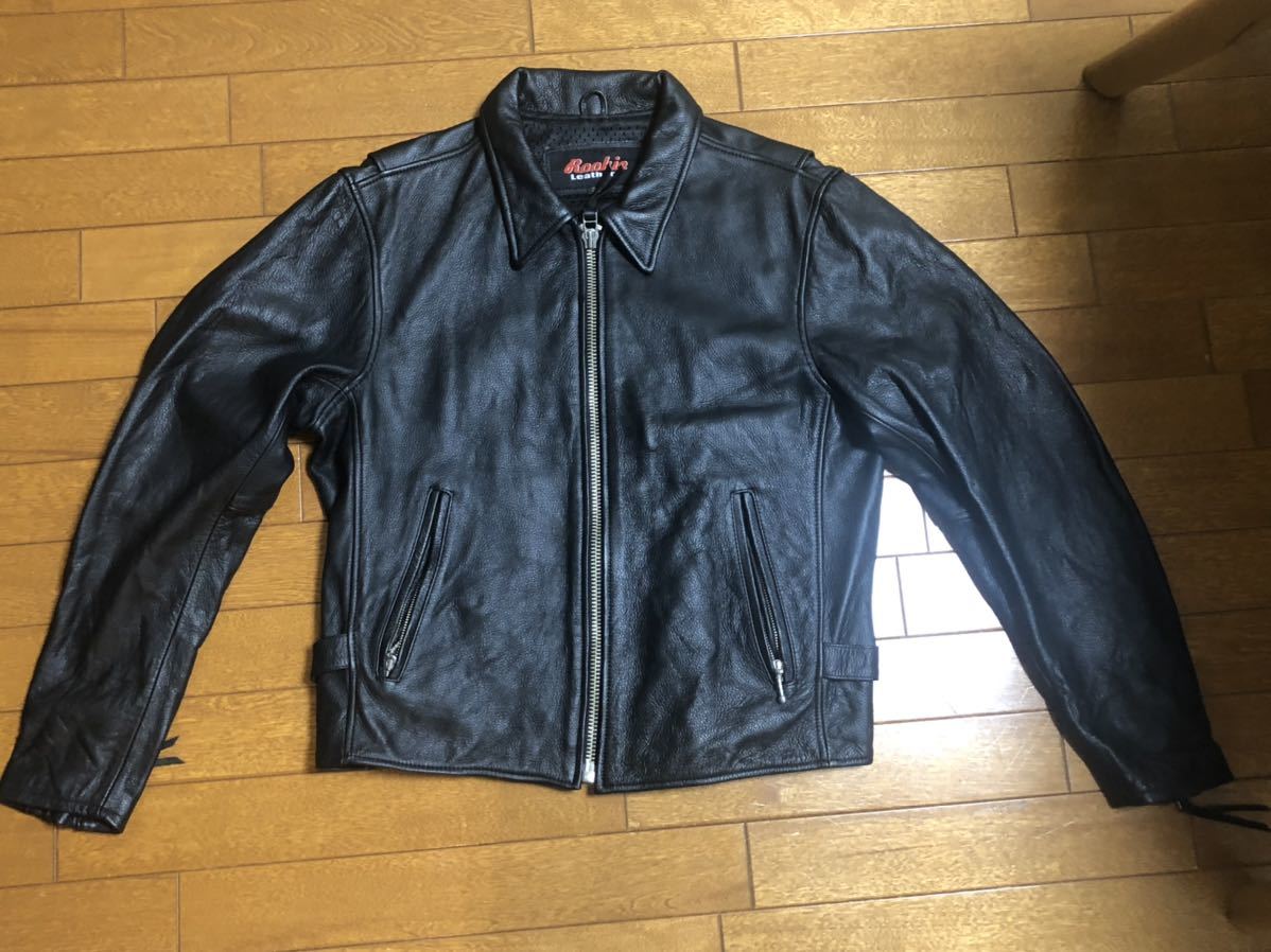Rookie Leathers ライダースジャケット M ブラック ブラック シングルライダースジャケット 本革 ROOKIE LEATHER 黒