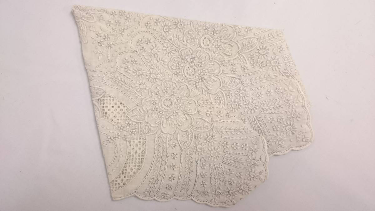 新品】スワトウ刺繍 ハンカチ 9枚セット/汕頭刺繍/SWATOW/綿×麻 