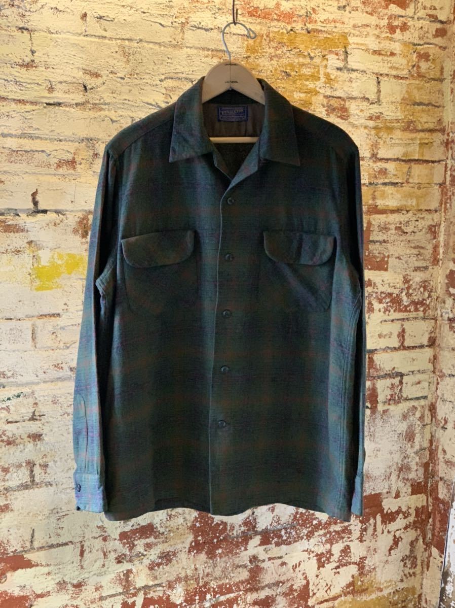 60s PENDLETON OMBRE CHECK BOARD SHIRT ヴィンテージ ビンテージ ペン 