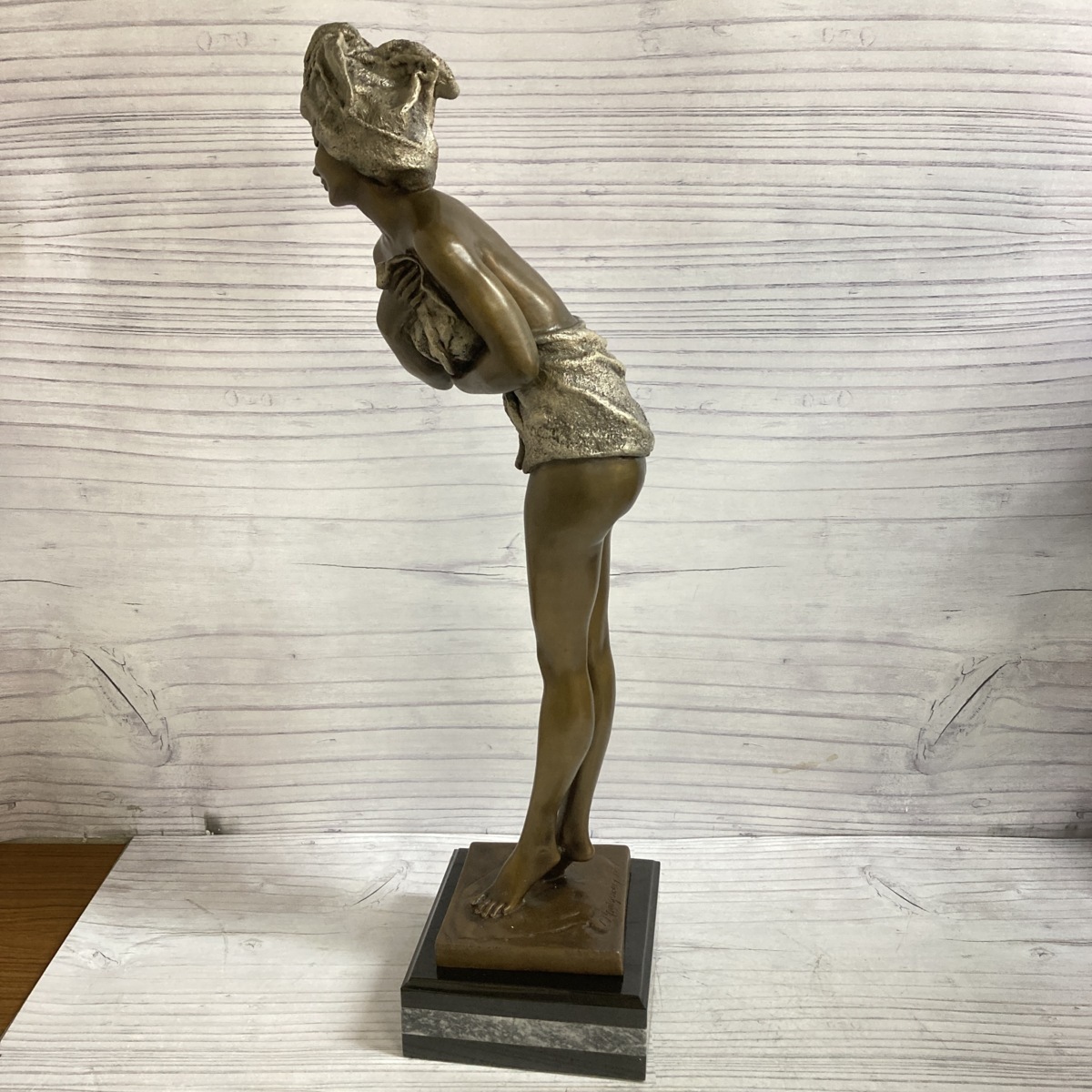 銅像 C.MONTGOMERY ブロンズ像 女性像 置物 インテリア 高さ約73cm