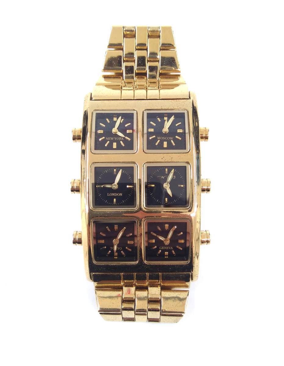 1円スタート Mara Salvatrucha 6TIME ZONE MS-13 クォーツ 時計の入札 