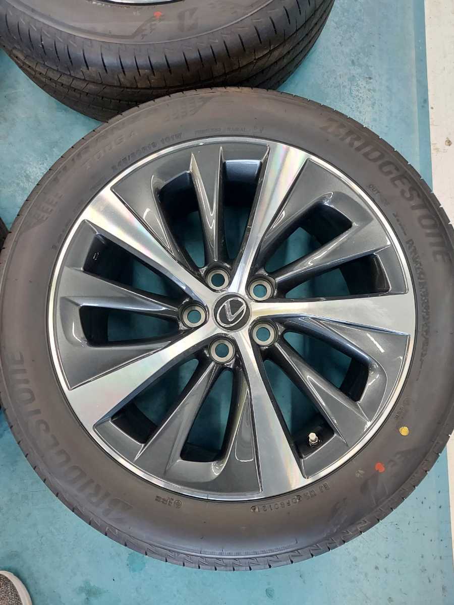 レクサスLS500純正19インチホイールタイヤ付き新車外し245/50R19 4本 