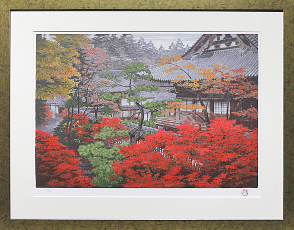 美品 澁澤卿「深宮錦彩」シルクスクリーン 印章・証明シール有 澁澤