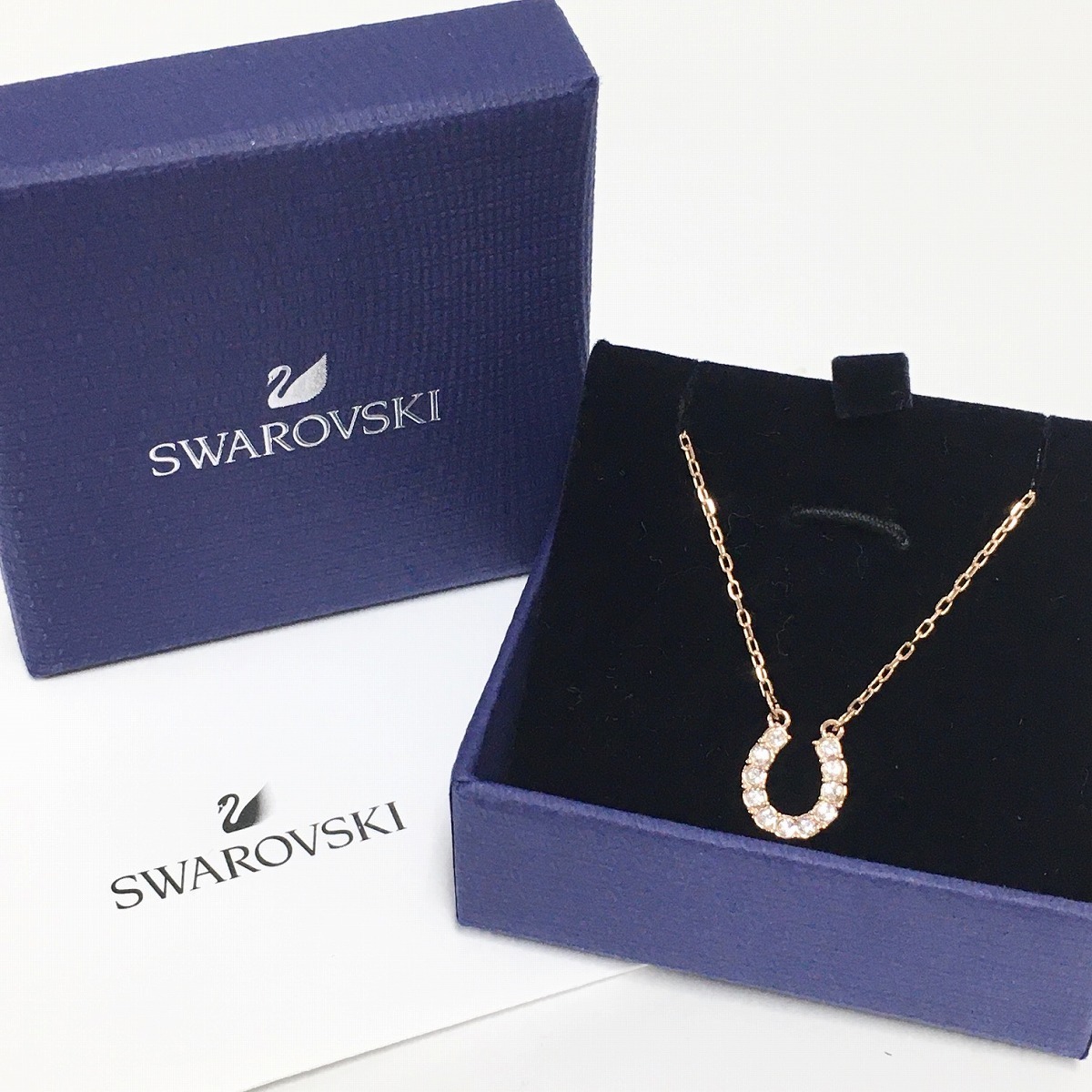中古】SWAROVSKI 5094964 ホースシュー ペンダント ネックレス 馬蹄 