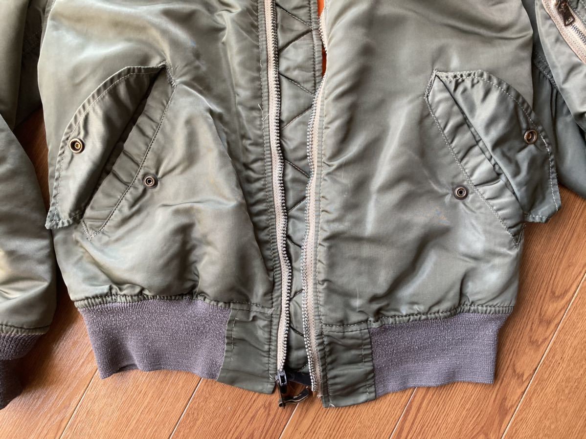 良品 80年代 アルファALPHA INDUSTRIES MA-1 MIL-J8279E 米国SMALL