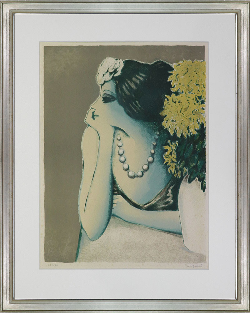 カシニョール 版画 EA 額装 美術品 絵画 芸術 真作 美人画 絵画 アート