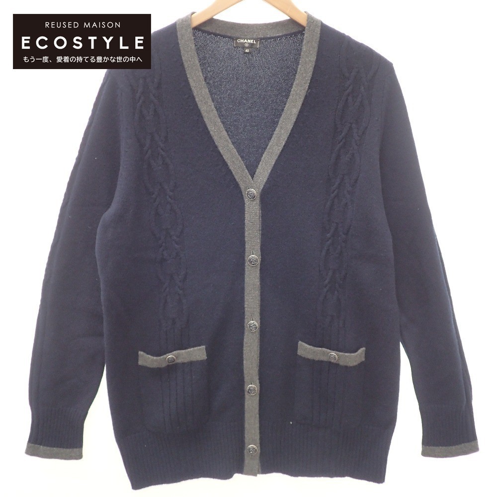 国内正規/新品同様/ CHANEL シャネル P59317K07741 カシミヤ100％ 長袖  
