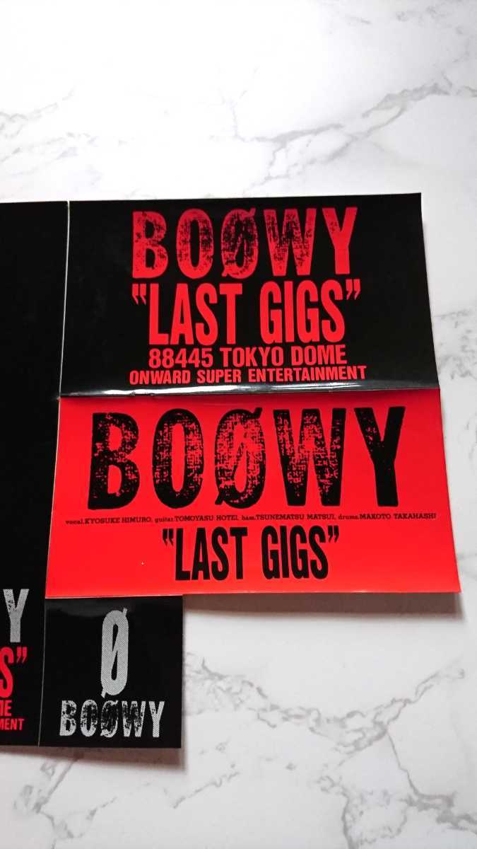 Boowy Last Gigs ステッカー ボウイ ラストギグス 氷室 京介 布袋 寅泰 Boowy 売買されたオークション情報 Yahooの商品情報をアーカイブ公開 オークファン Aucfan Com