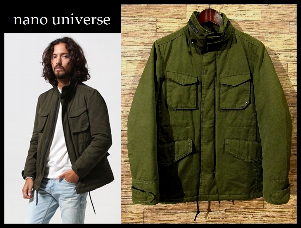 送料無料 定価41，040円 美品 nano universe ナノユニバース x 東京西川 NISHIKAWA DOWN 別注 コラボ M-65 ダウン ミリタリージャケット S