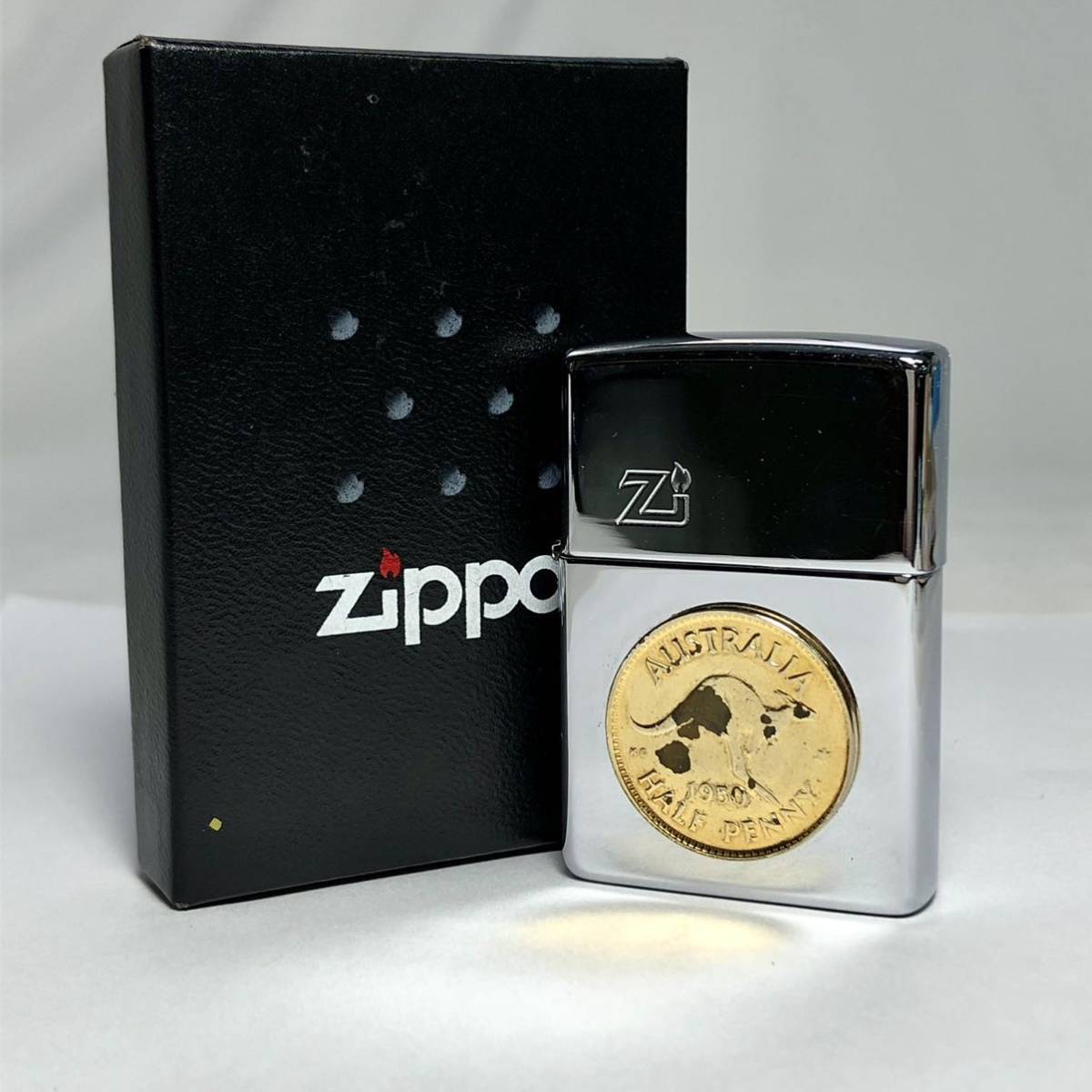 ☆ZIPPO ライター☆ 未使用 オーストラリア硬貨 カンガルー 1995年 