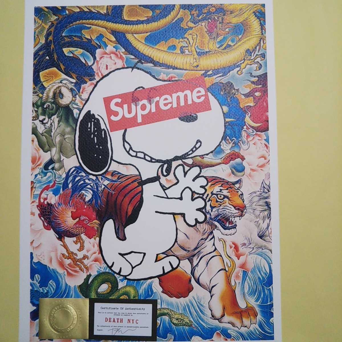 DEATH NYC 世界限定100枚 アートポスター SNOOPY スヌーピー PEANUTS 