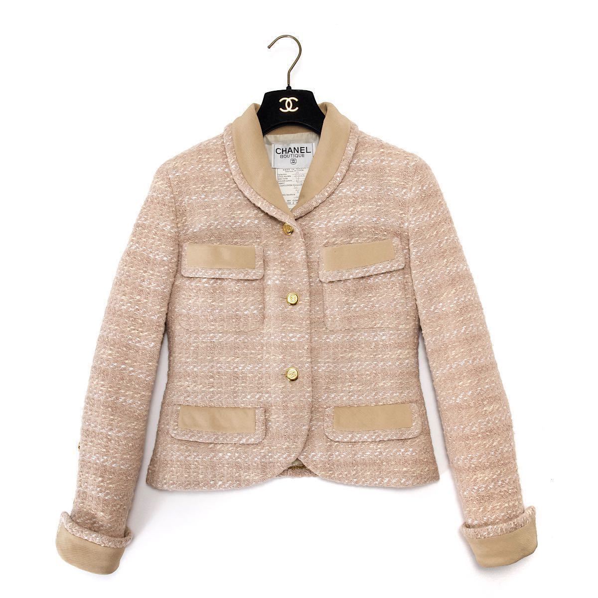 激レア 極美品 vintage CHANEL 1989 ショート丈 ツイード 激レア 極美品 vintage CHANEL 1989 ショート丈 ツイード