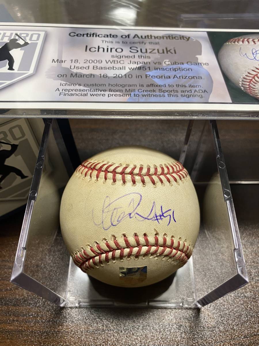 イチロー ICHIRO直筆サインボール2009年WBC日本vs韓国実使用球