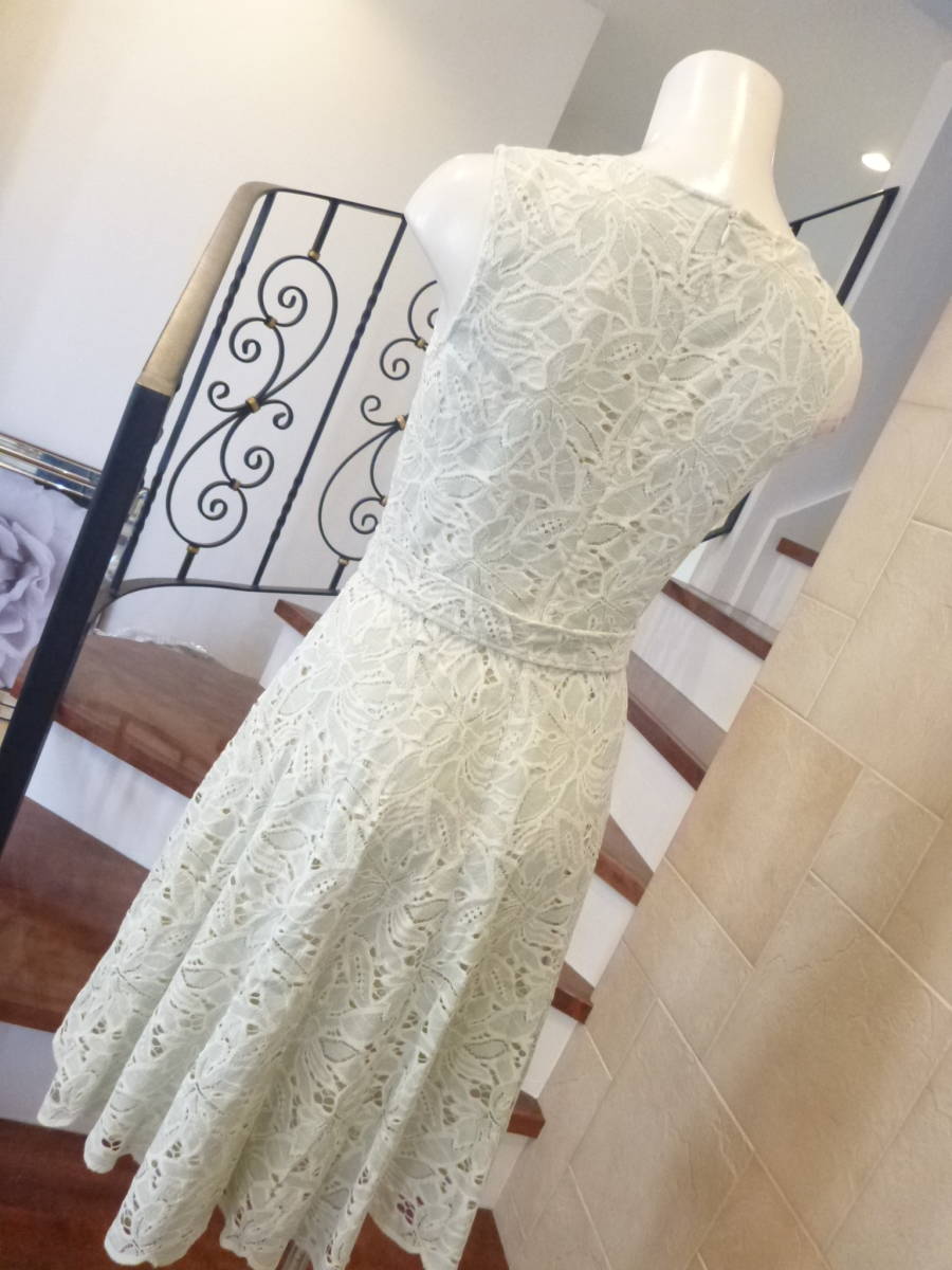 5万 Anayi アナイ 淡グリーン 白 レース ベルト付き ワンピース 36 S相当 Sサイズ 売買されたオークション情報 Yahooの商品情報をアーカイブ公開 オークファン Aucfan Com