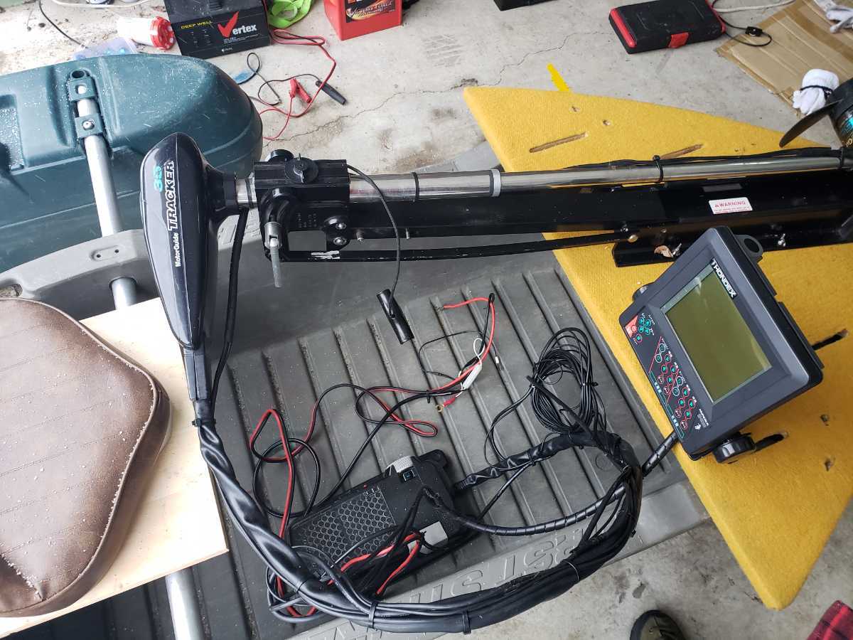 フロートボート モーターガイドフットエレキ ホンデックス付き 