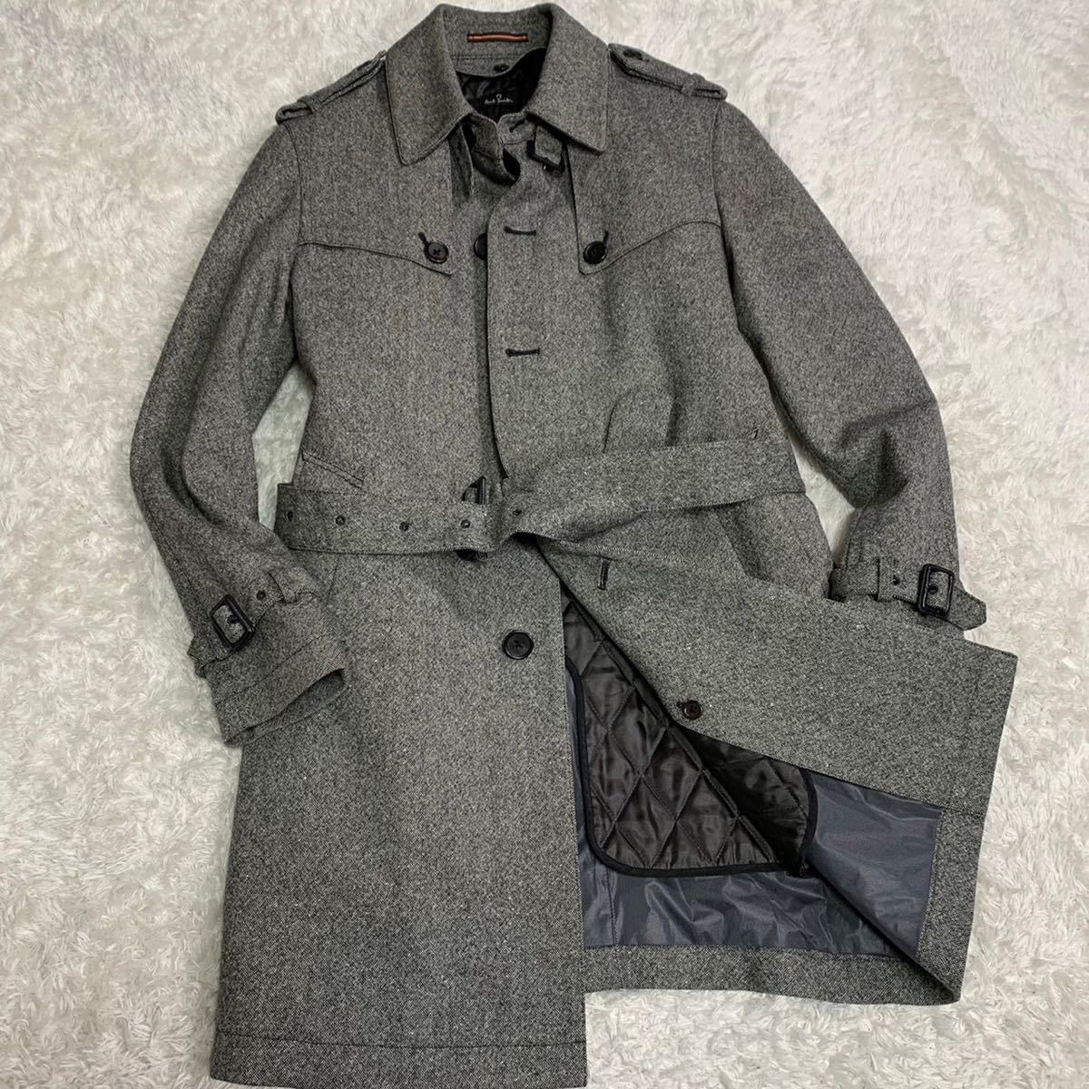 【美品】PS Paul Smith トレンチコート ライナー・ベルト　グレー　L 中古・古着通販】PS Paul Smith (PSポールスミス) ライナー付コート