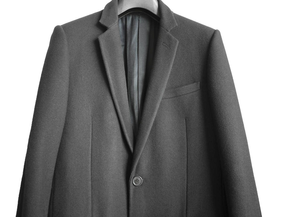Dior HOMME ディオールオム 2009AW メルトンウールダブルコート 9H3131830315 ブラック 44 正規品保証 2008-2009AWディオールオム Dior homme 名作 ウール