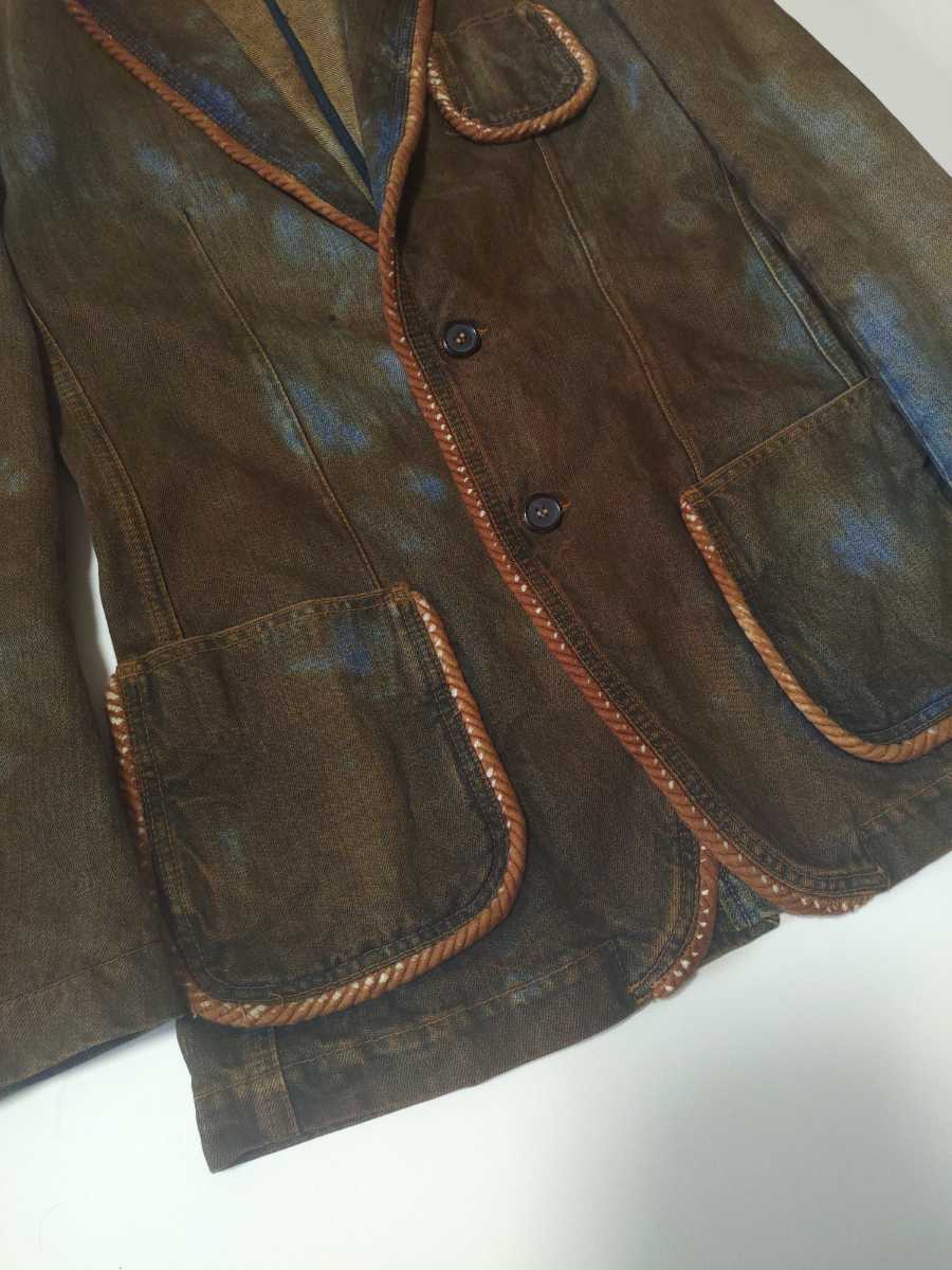 メンズ 05SS ALEXANDER McQUEEN 本人期 デニムテーラードジャケット