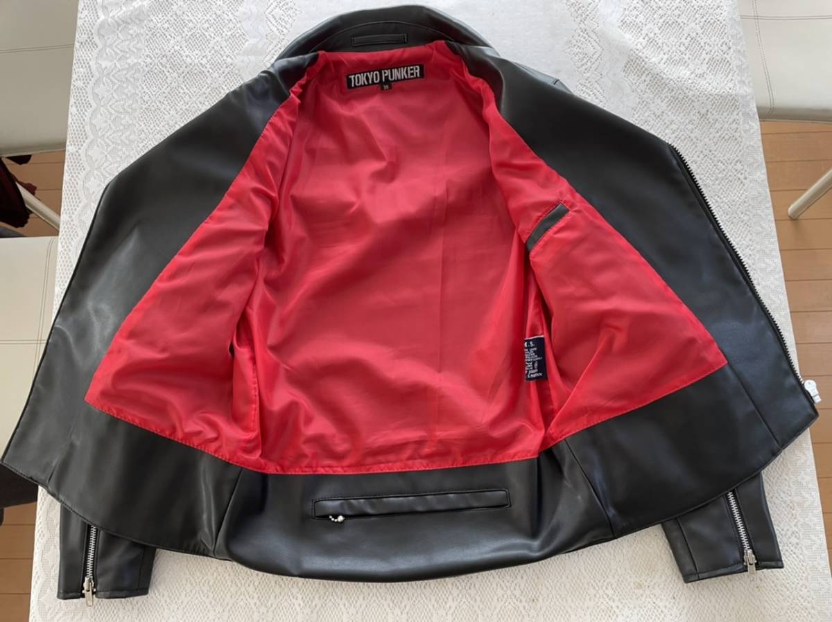 TOKYO PUNKER ライダースダブルレザージャケット 38 TOKYO PUNKER