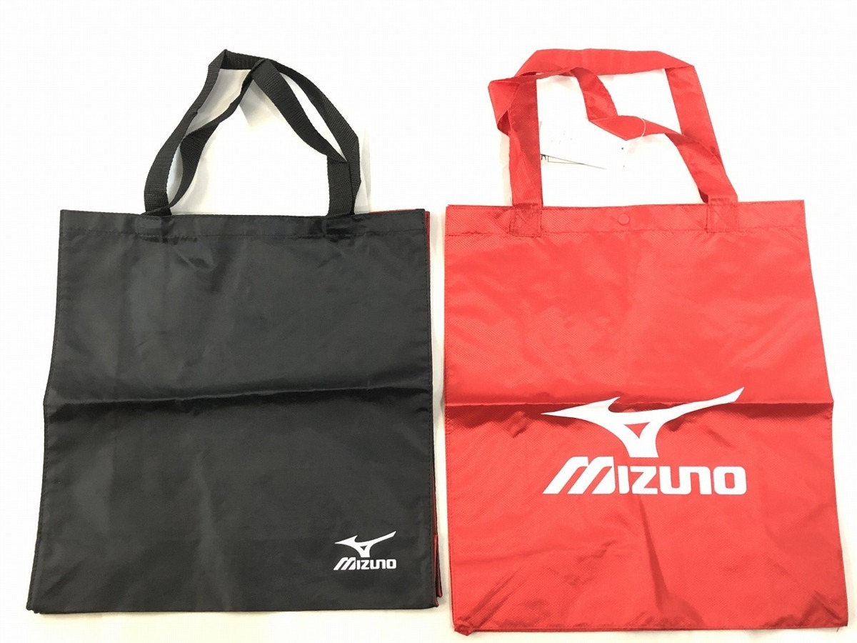 MIZUNOミズノ】トートバッグ (赤) （黒） 2点セット 《未使用》送料198 