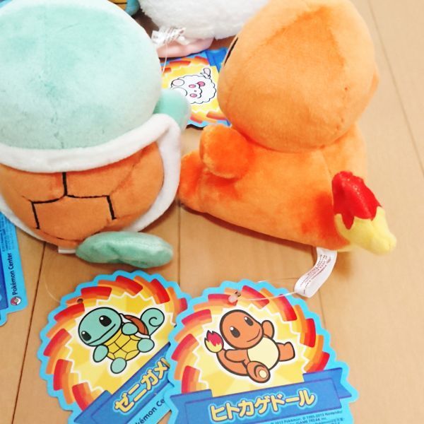 新品・タグ付き】ポケモンセンターオリジナル ゼニガメ ヒトカゲ 
