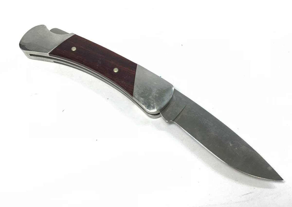BUCK KNIVES Duke 500 折りたたみナイフ レザーケース付き アウトドア 