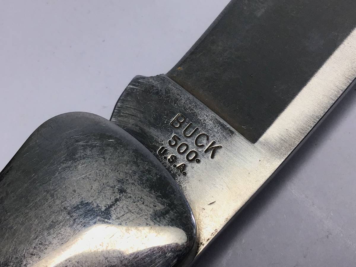 BUCK KNIVES Duke 500 折りたたみナイフ レザーケース付き アウトドア 