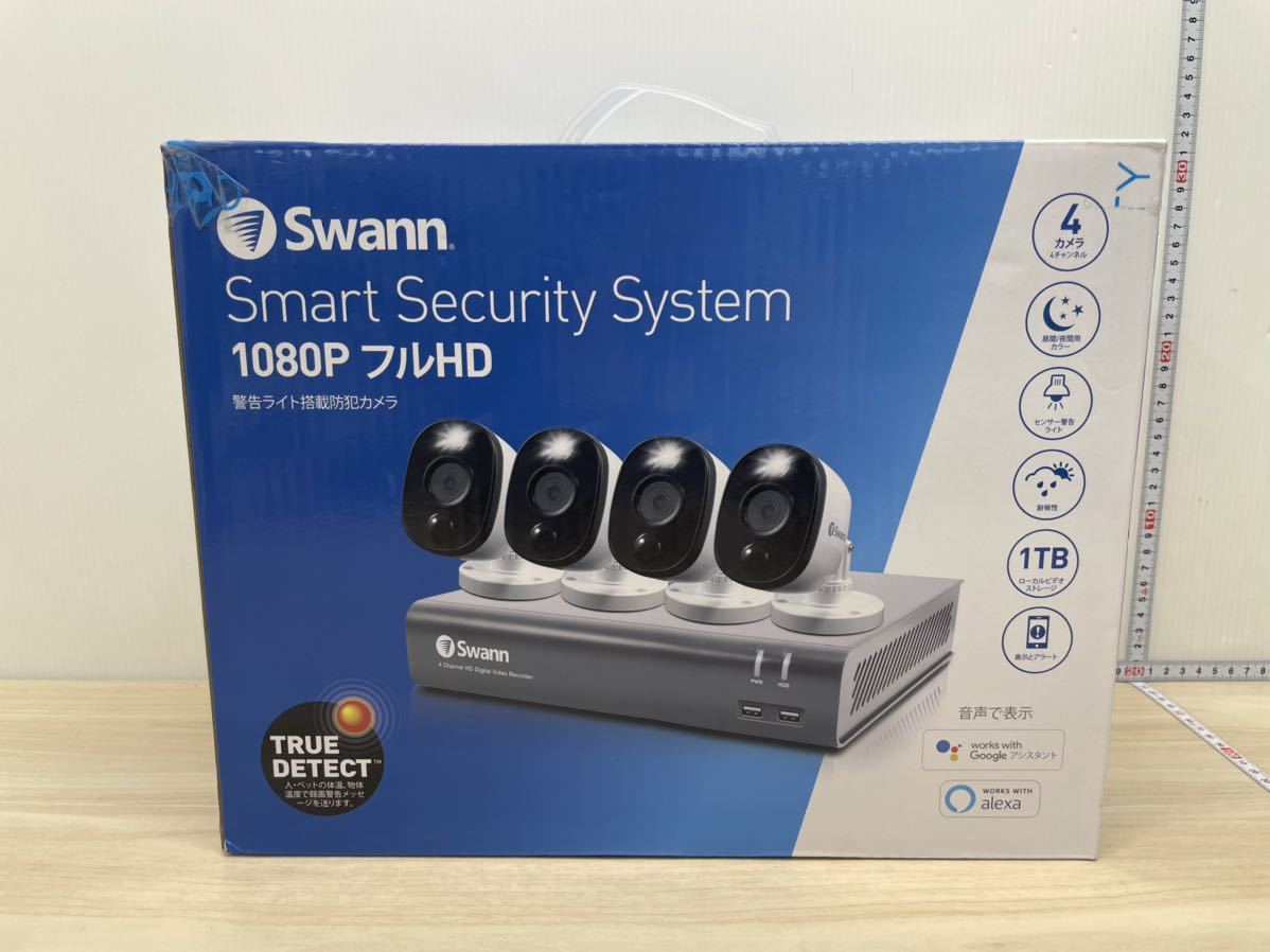 スワン スマートセキュリティシステム フルHD 1080P 防犯カメラ 4個 新品 SWANN 防犯カメラ 4台 スワン スマートセキュリティシステム フル