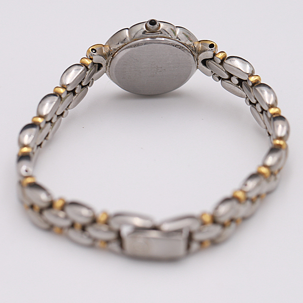 1円☆稼働☆良品【セイコー】クレドール 18KT×SS 1E70-2050 シルバー文字盤