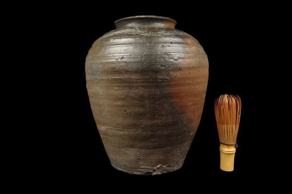 【超美品】室町時代 古備前 波状文壷 備前焼 壺 つぼ 花器 花入 置物 花瓶 五古備前直線波状文壷 室町時代 古備前鑑定委員会鑑定書付