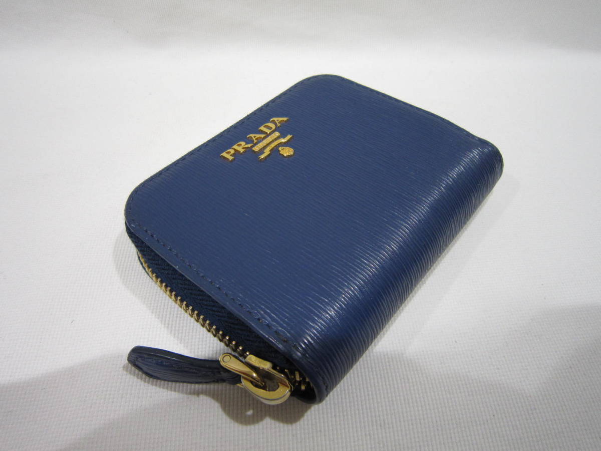 美品 PRADA プラダ レザー コインケース ジッピー 1MM268 VITELLO MOVE 