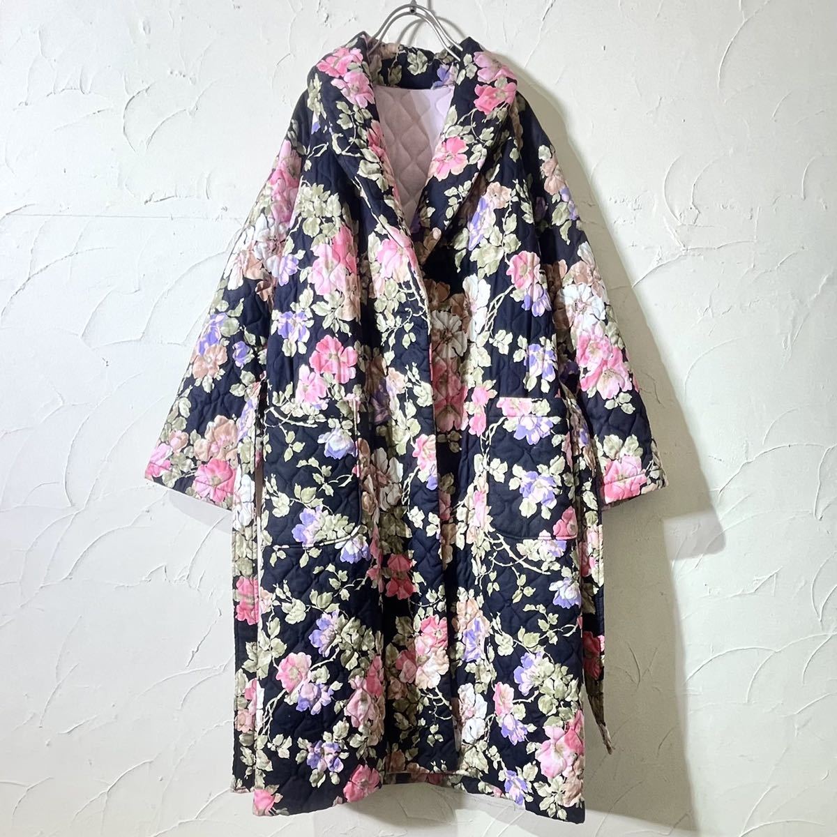 vintage ヴィンテージ 花柄キルティングジャケット（花柄 キルティング 