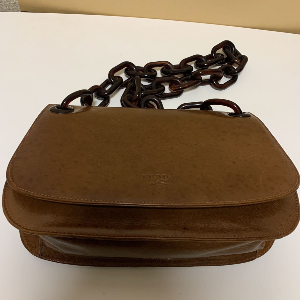 希少 PRADA プラダ ヴィンテージ プラスチック チェーンショルダー  