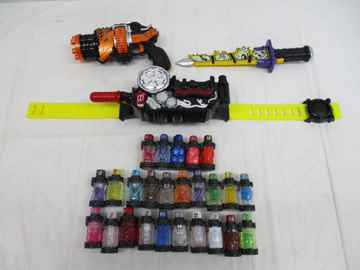 7551Y　仮面ライダービルド ◆ ビルドドライバー 4コマ忍法刀 ホークガトリンガー フルボトル大量 ◆ 変身ベルト 武器 平成仮面ライダー