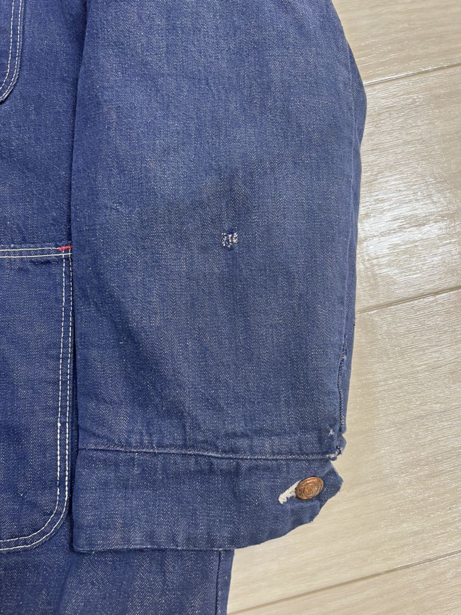 希少 60's Wrangler デニム カバーオール 裏地ブランケット 44 USA製