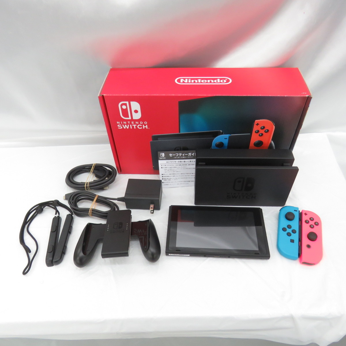 美品】NINTENDO SWITCH ニンテンドースイッチ ネオンブルー/レッド HAD