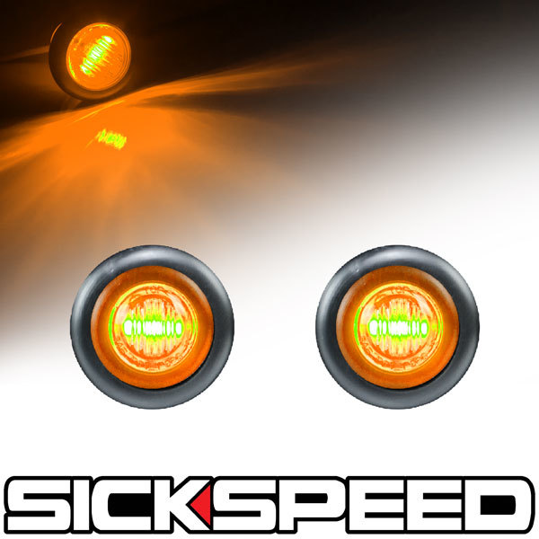 SICKSPEED 汎用LEDウインカー オレンジ アンバー 2個セット USDM JDM 埋め込み 汎用 ズーマー ruckus ラッカス Bws スクーター