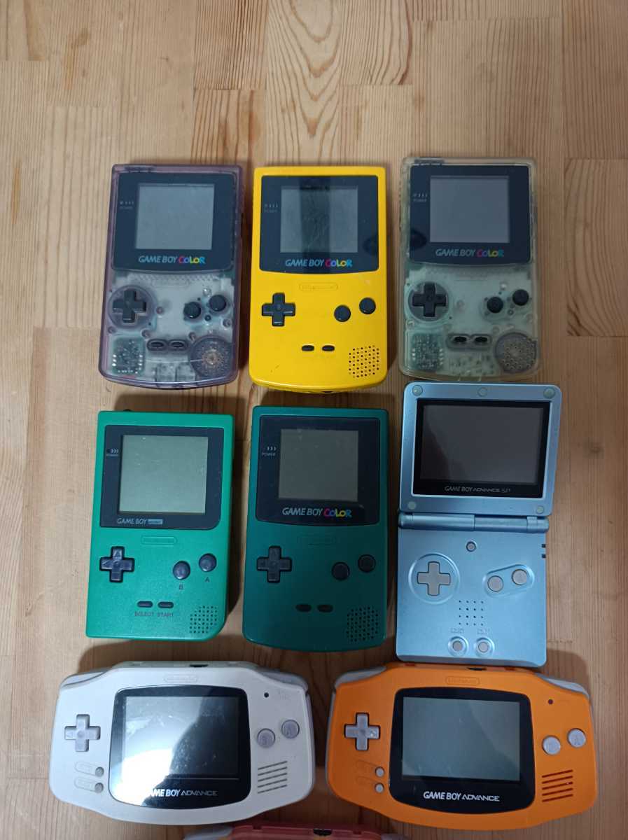 Nintendo AGB-001 GAMEBOY DMG-01 pocket AGS-001 3点セット 6台 MGB-001 3台⁄GAMEBOY (ニンテンドー) Advance 入荷商品 Gameboy 管4321 Black