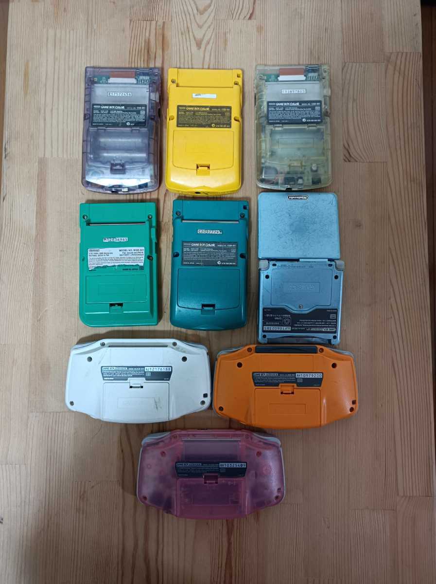 Nintendo AGB-001 GAMEBOY DMG-01 pocket AGS-001 3点セット 6台 MGB-001 3台⁄GAMEBOY (ニンテンドー) Advance 入荷商品 Gameboy 管4321 Black
