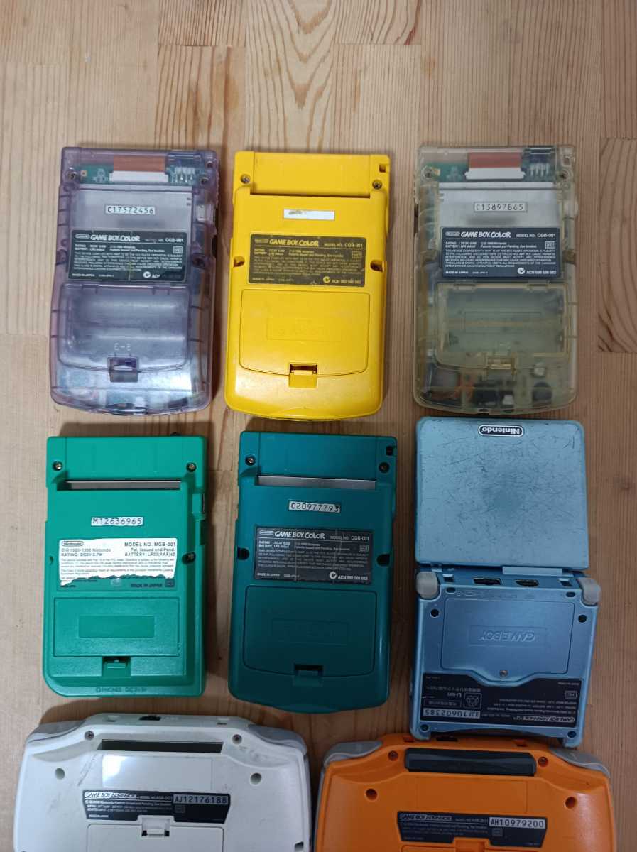 Nintendo AGB-001 GAMEBOY DMG-01 pocket AGS-001 3点セット 6台 MGB-001 3台⁄GAMEBOY (ニンテンドー) Advance 入荷商品 Gameboy 管4321 Black