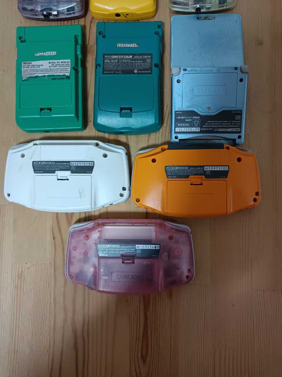 Nintendo AGB-001 GAMEBOY DMG-01 pocket AGS-001 3点セット 6台 MGB-001 3台⁄GAMEBOY (ニンテンドー) Advance 入荷商品 Gameboy 管4321 Black