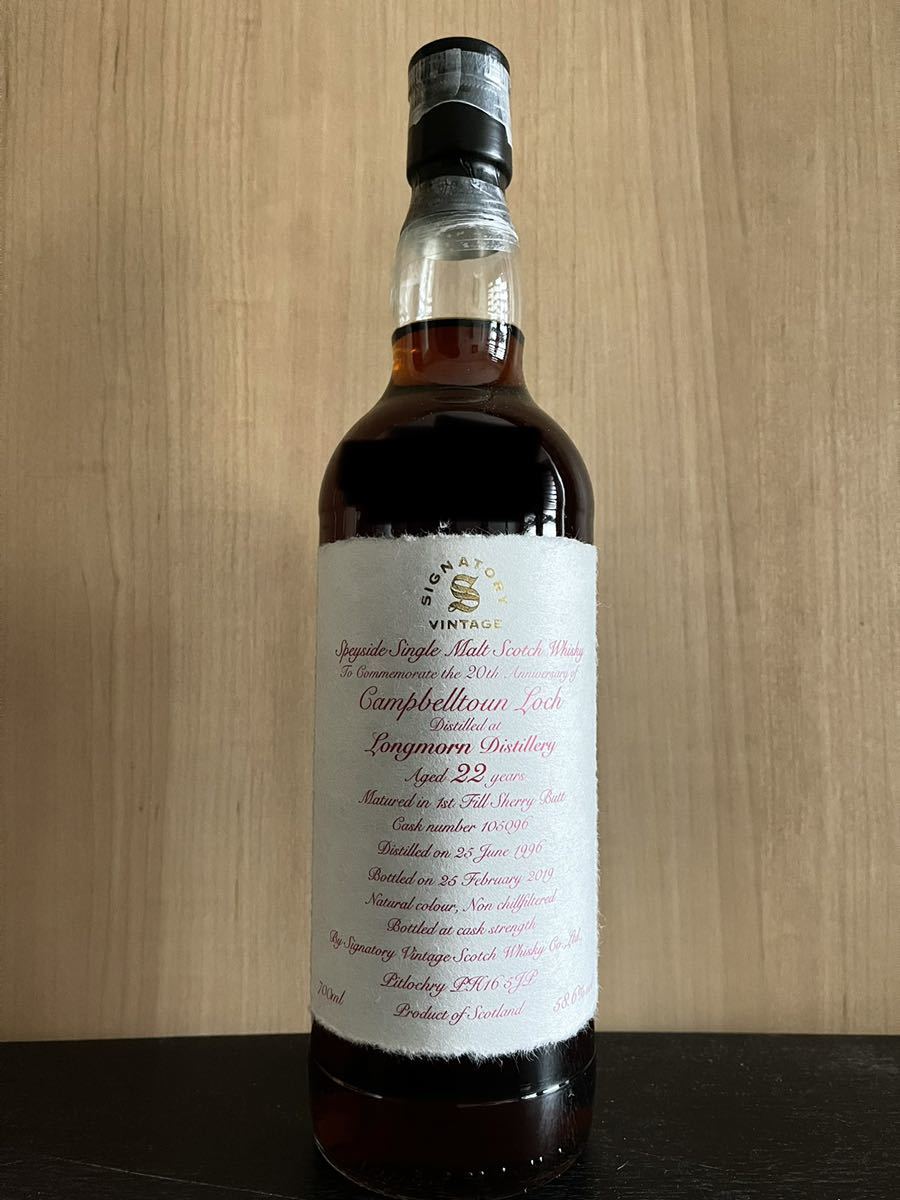 Longmorn 1996，22y，58.6%forCambelltounLoch Longmorn199622y58