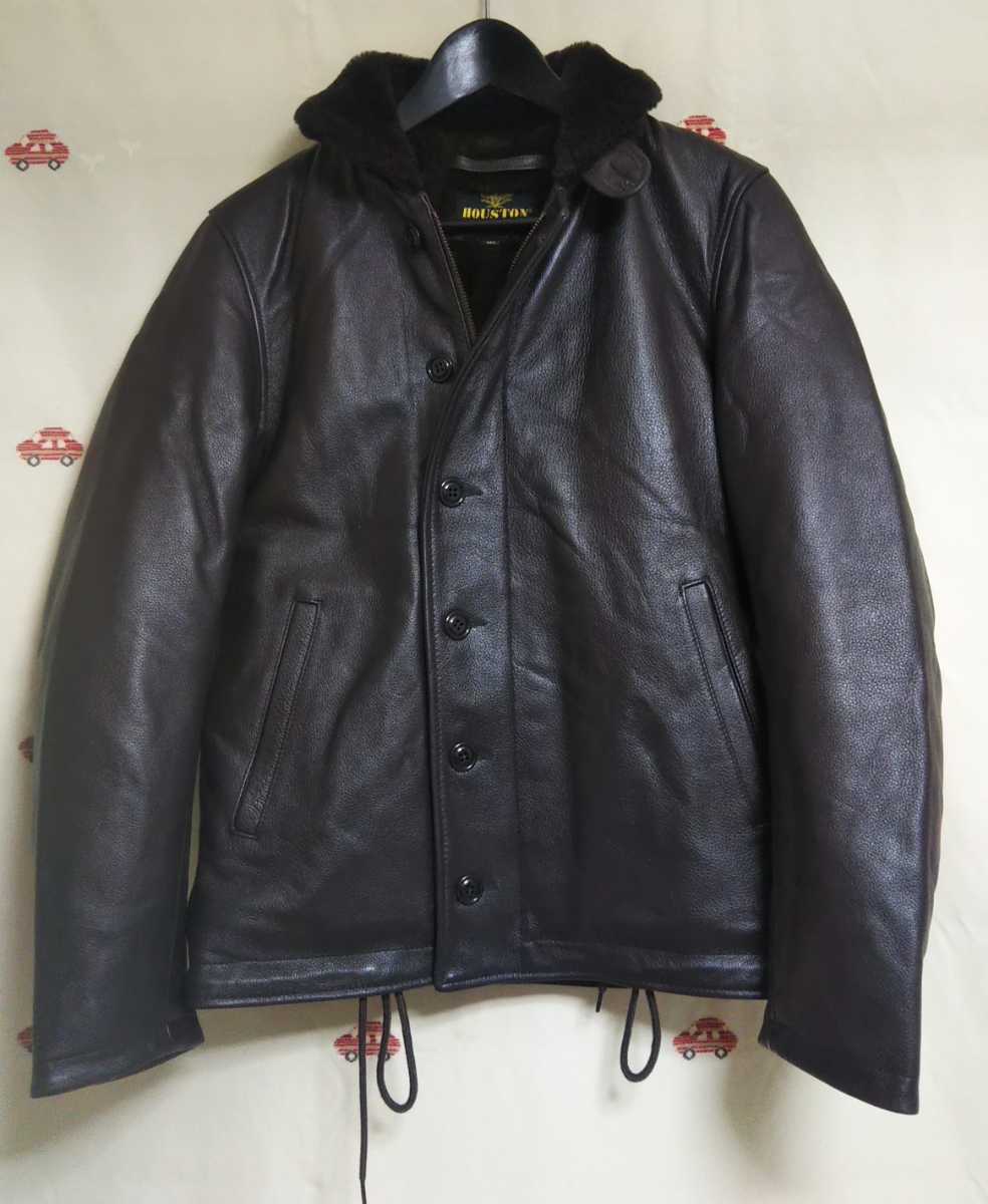 新品！ヒューストン N-1 レザージャケット38(M) ブラウン HOUSTON  