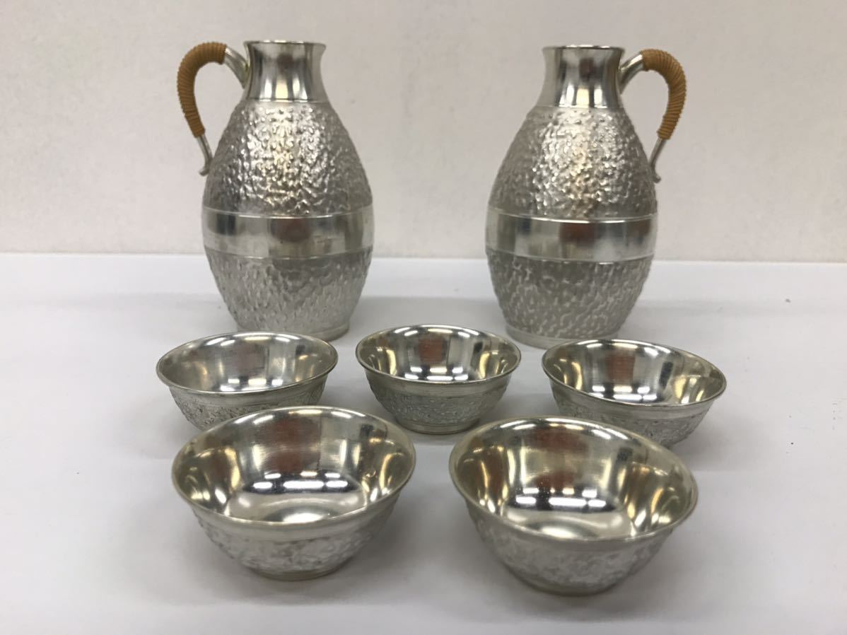 錫製 錫半 徳利 酒器 本錫 錫 : お猪口 おちょこ ＜込＞ 酒器