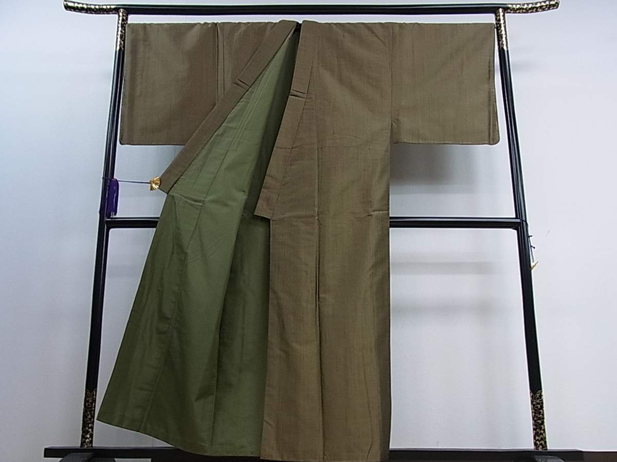 【驚きの破格値，限定SALE】 平和屋着物■男性　紬　アンサンブル　霞文　逸品　未使用　xe482